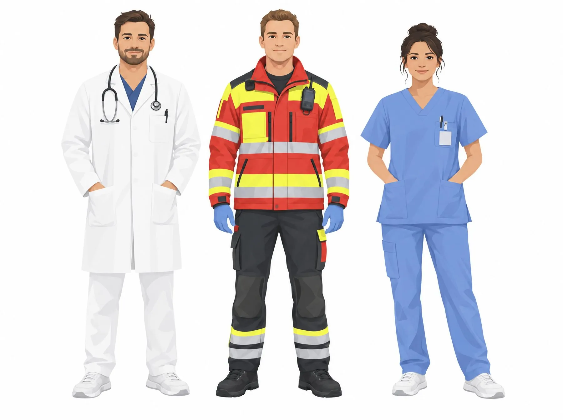 Das Team von MedicInc als gezeichnete Figuren